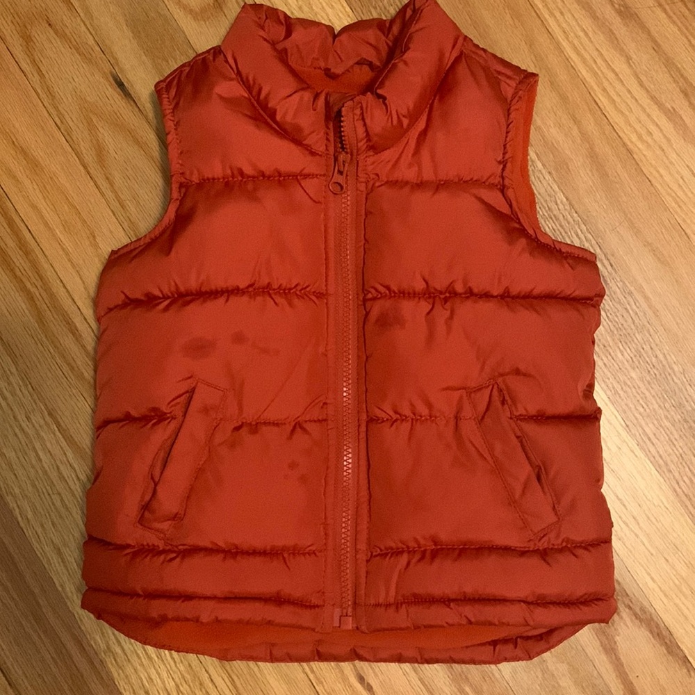 Kids old navy orange puffer vest